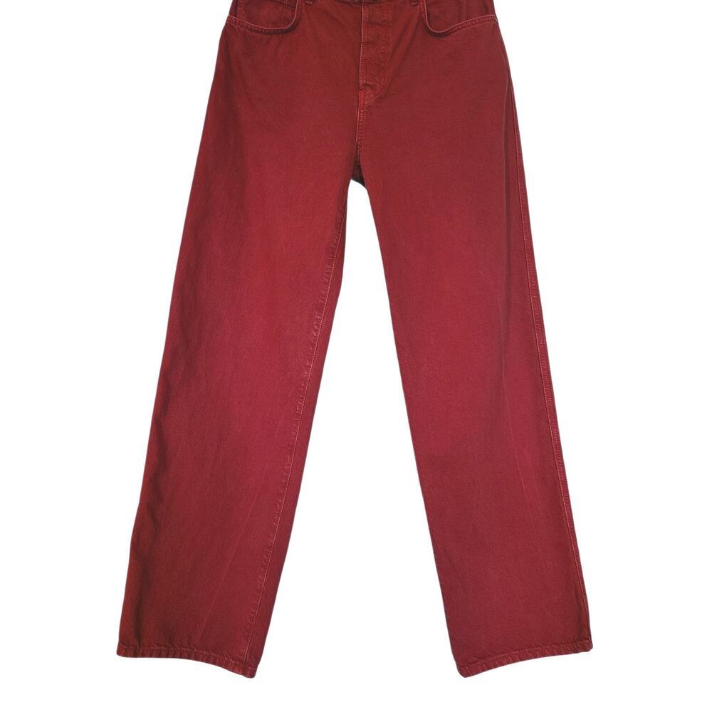 Reformation The Magnolia Mid Rise Bow Jeans Red Size 28 - Picture 6 of 10